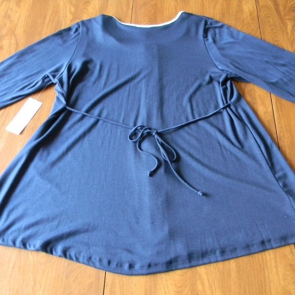 My Lil Bump Maternity Small Blue w/ Gray Shirt NWT - Picture 2 of 2